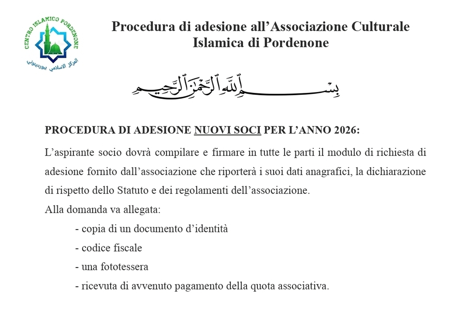 Sono aperte le iscrizioni per lanno 2026