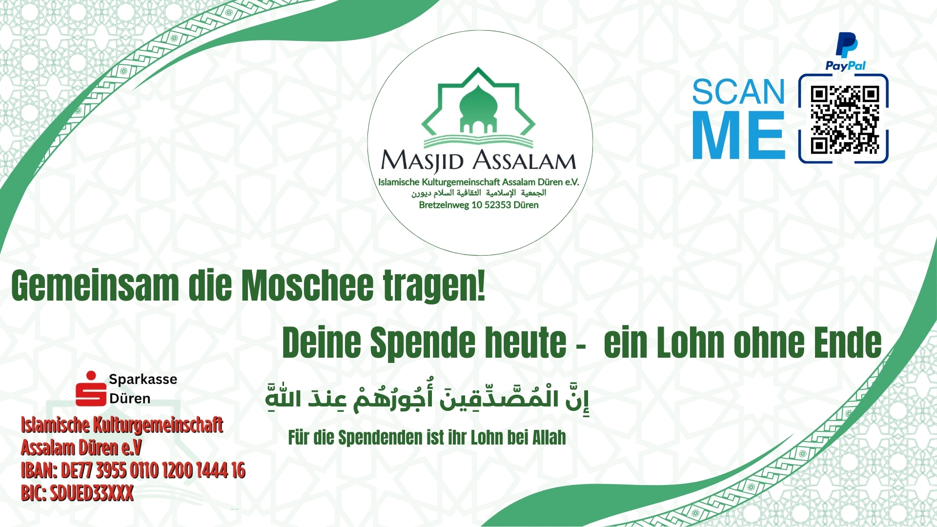 Gemeinsam die Moschee Tragen