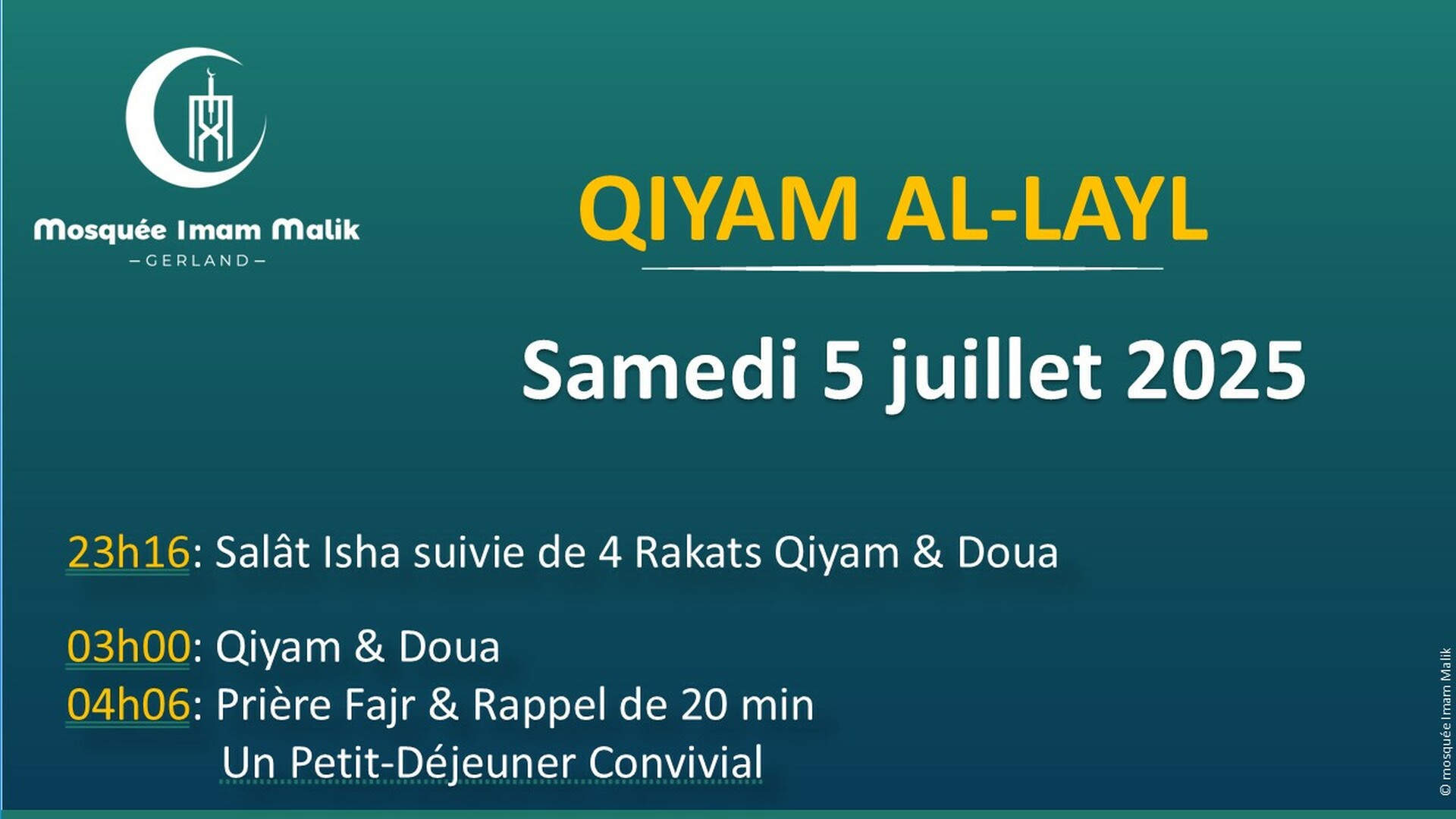 QIYAM AL-LAYL 05 07 2025