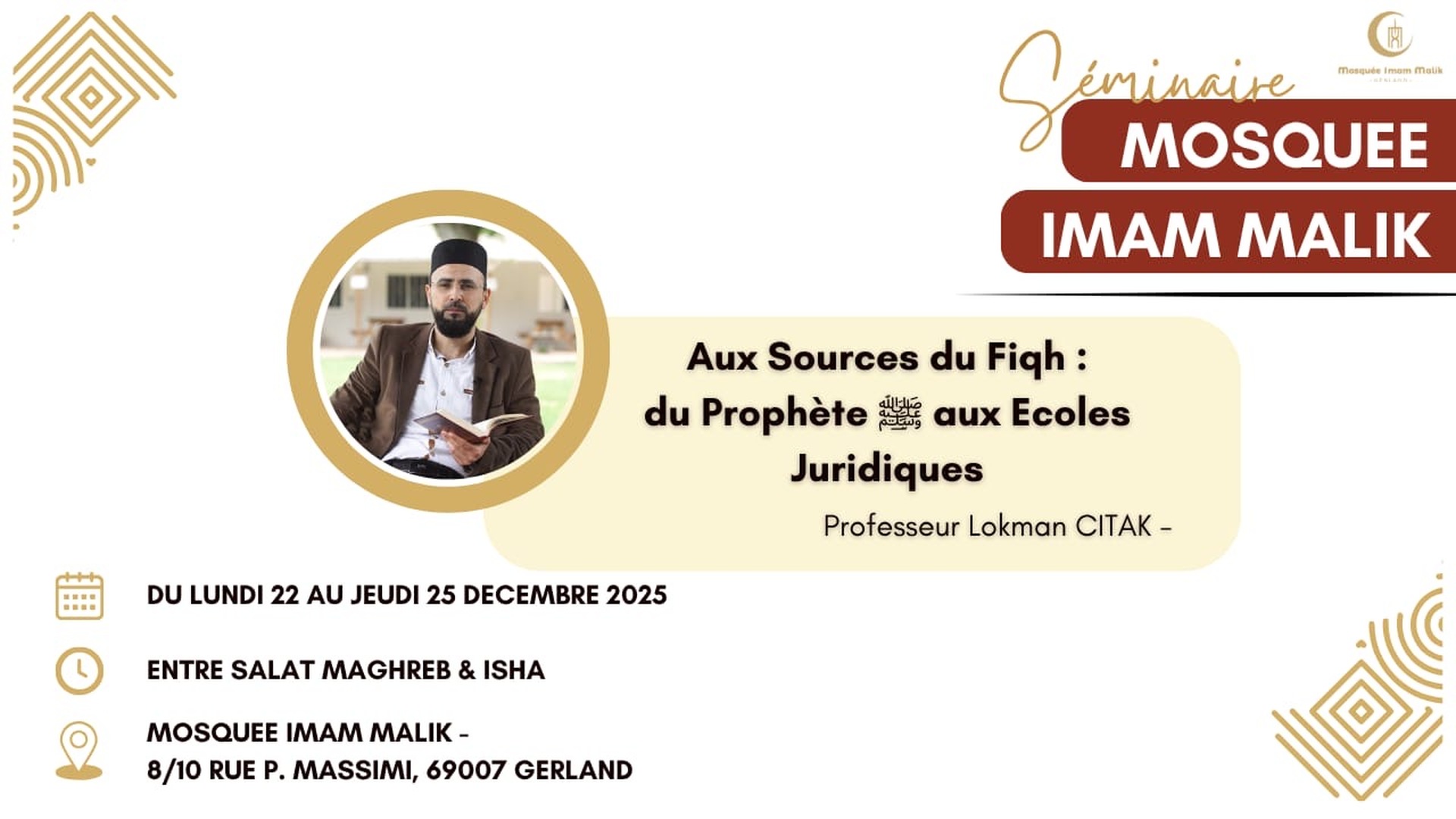 Séminaire Pr. Lokman CITAK 22 12 2025