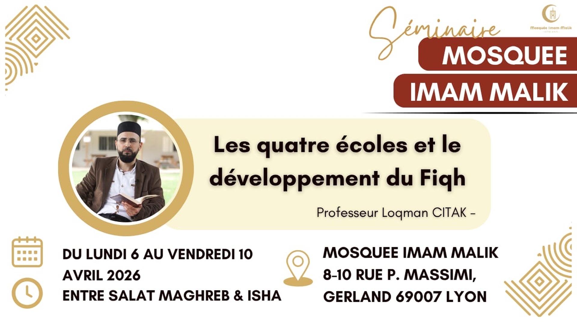 Séminaire Pr. L. CITAK 06-10 avril 2026