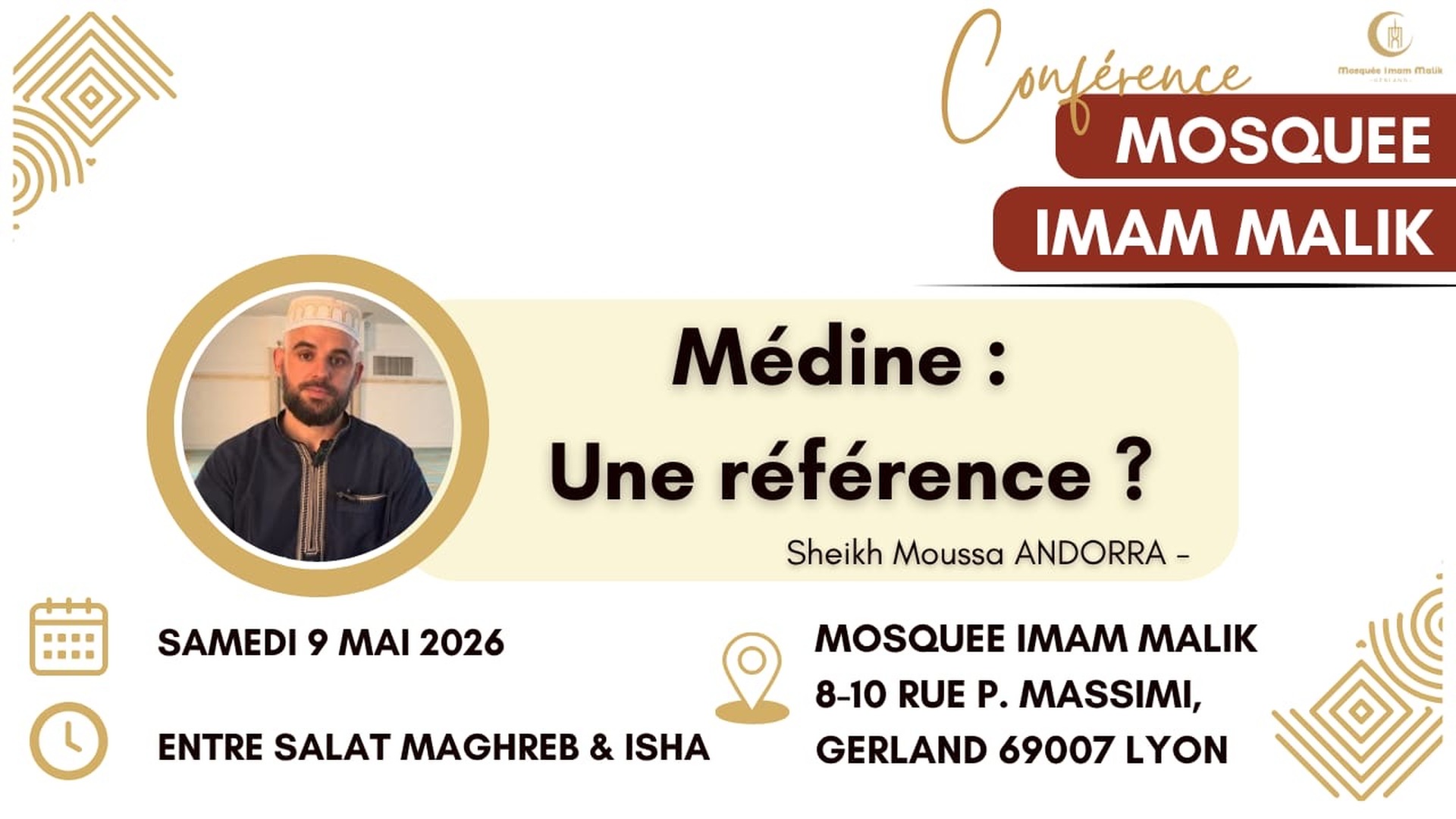 Conférence Sheikh Moussa ANDORRA 9.05.26