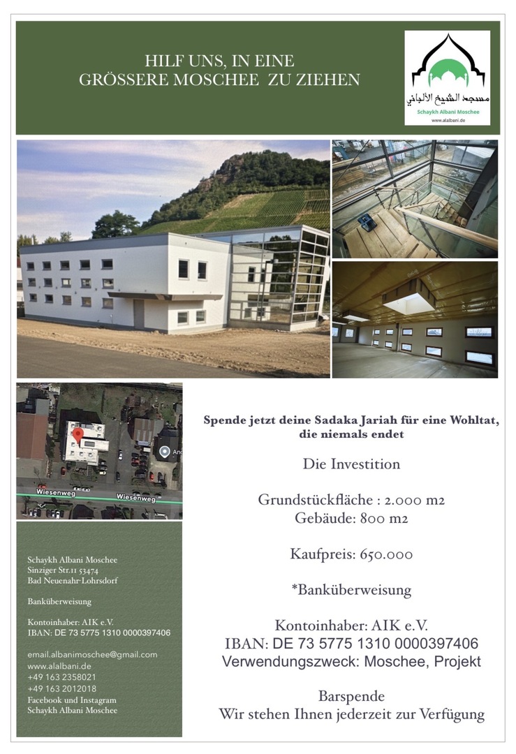 HILF UNS,FÜR EINE GRÖSSERE MOSCHEE