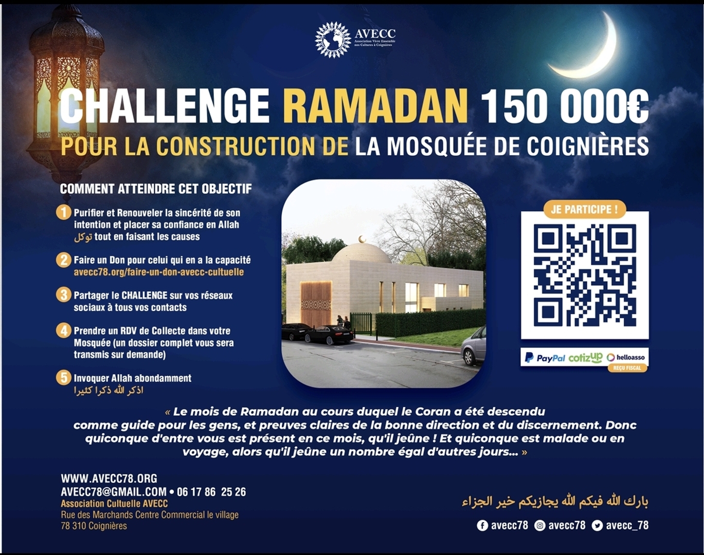 Objectif 150 k€ Ramadan 26