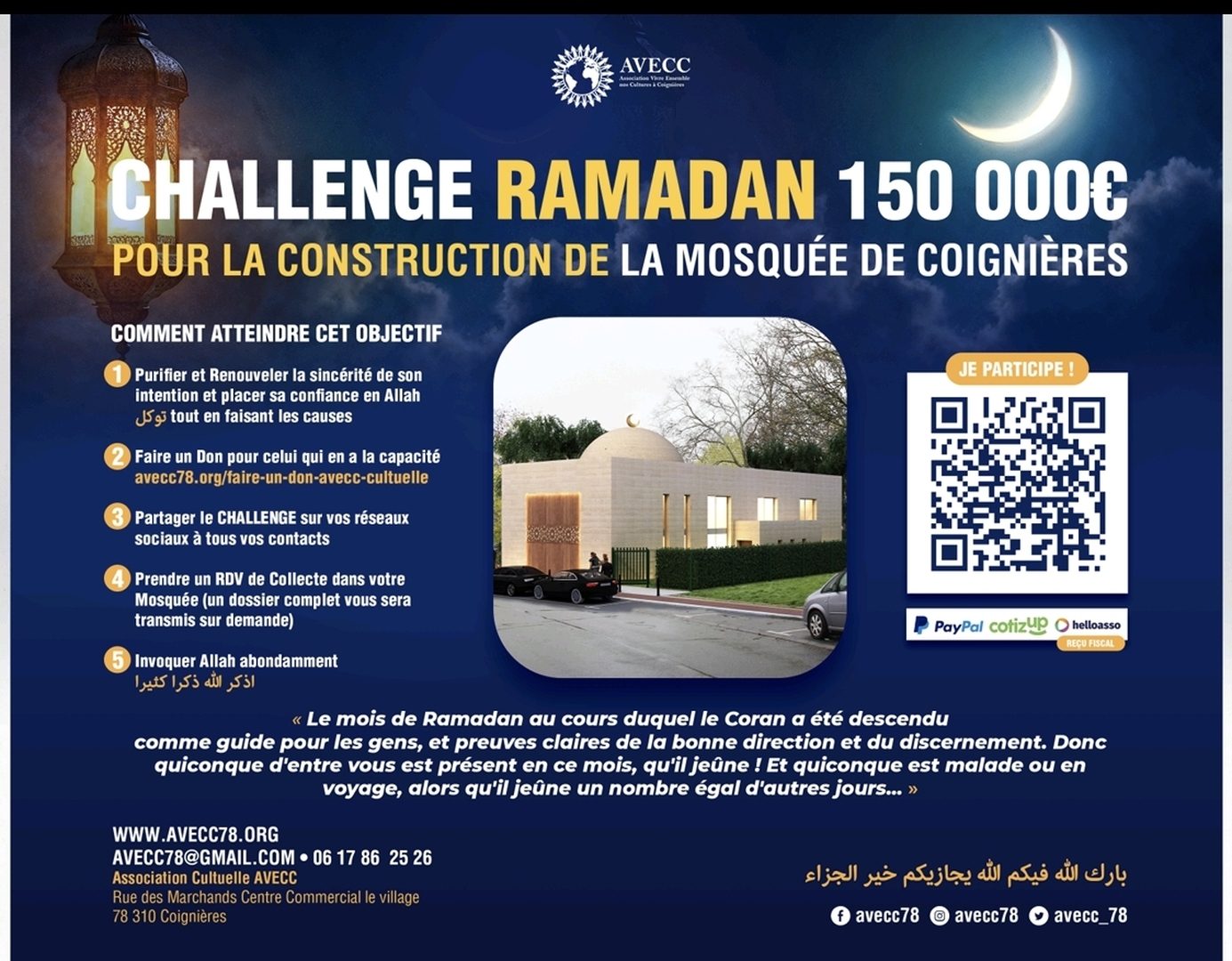 Objectif 150 k€ Ramadan 26