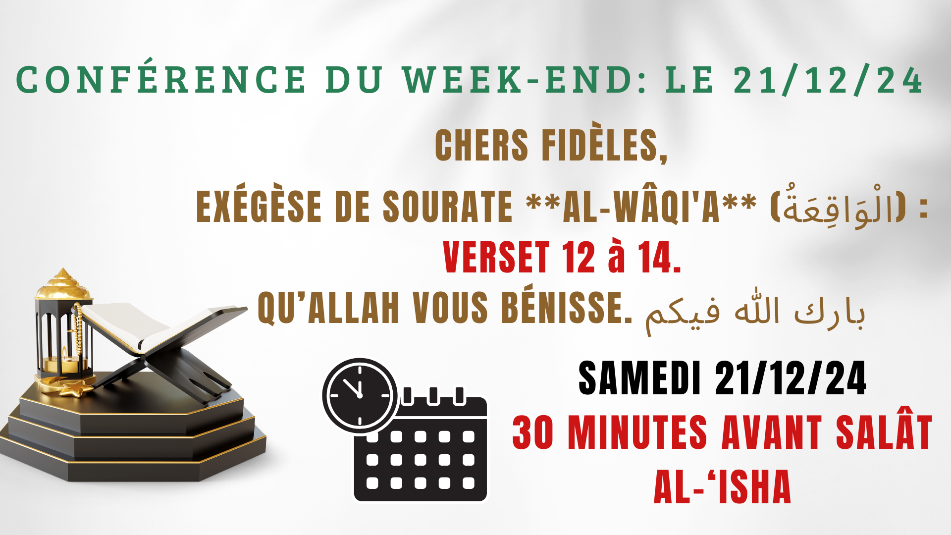 Conférence du week-end