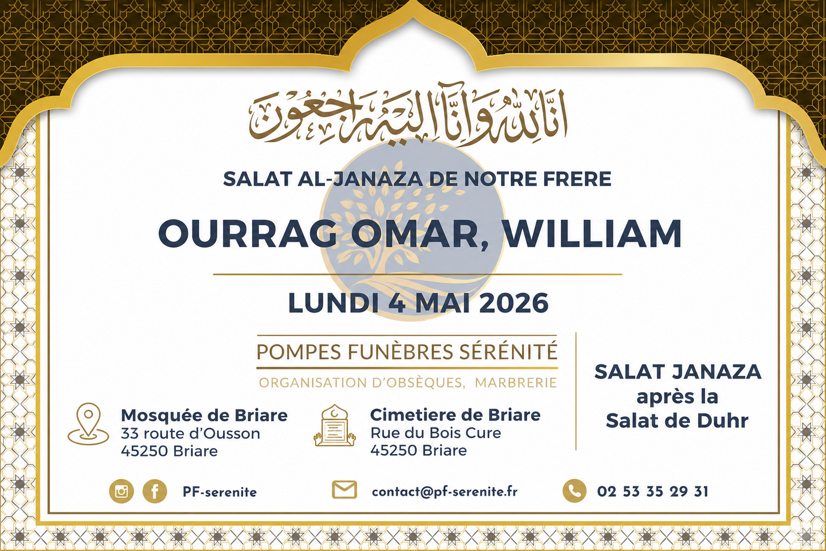 SALAT JANAZA de Ourrag Omar William