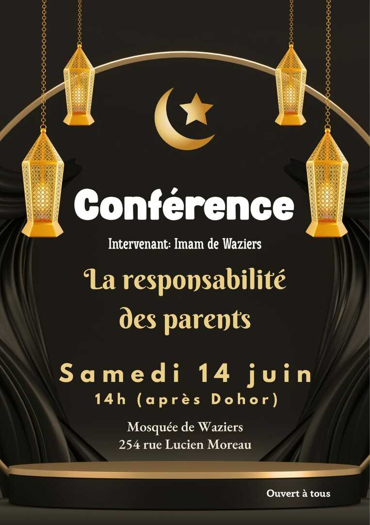 Conférence 14 Juin - Après salât Duhr