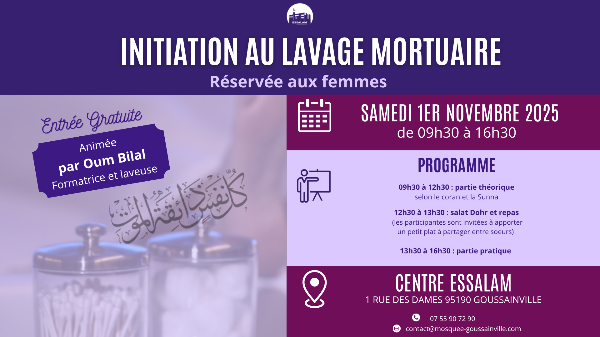 Initiation lavage mortuaire femmes
