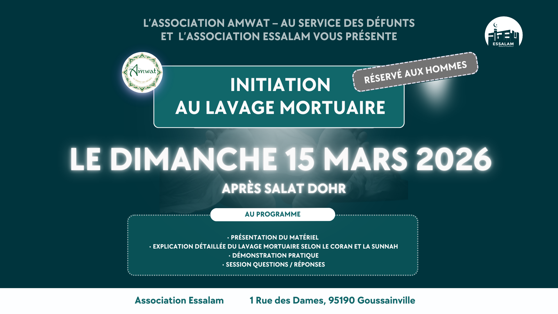 Initiation lavage mortuaire Hommes