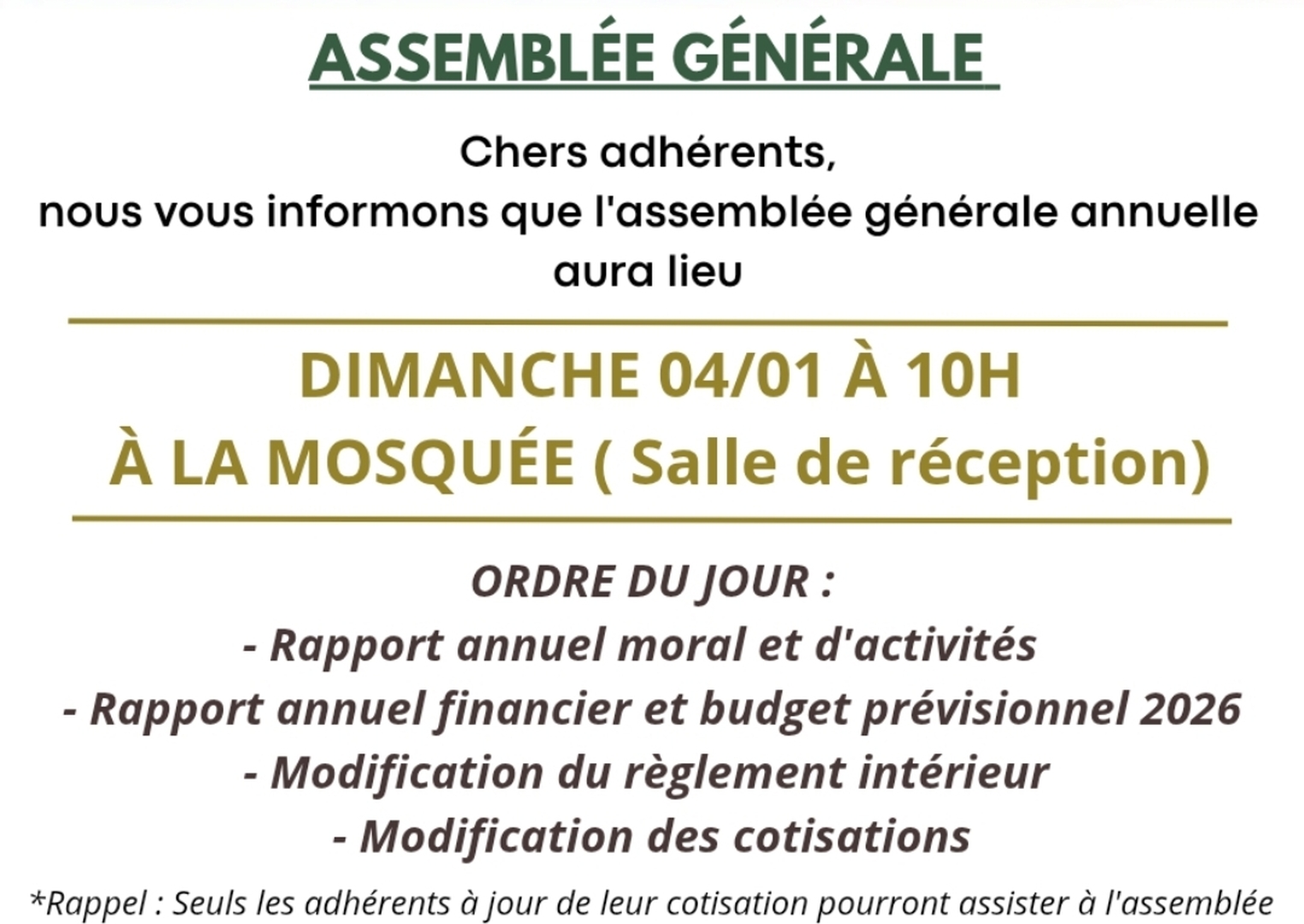 Assemblée générale