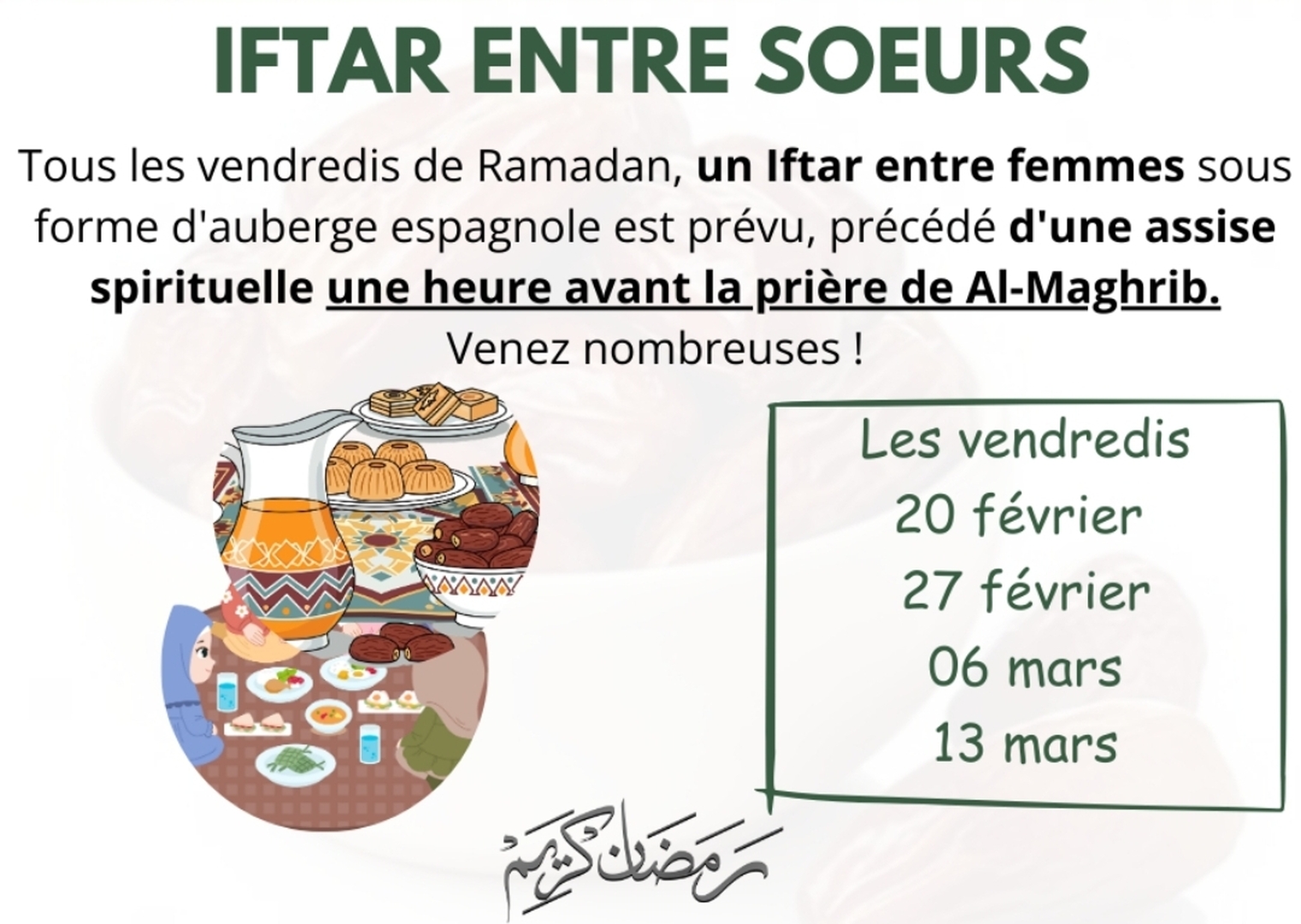 Iftar entre soeurs