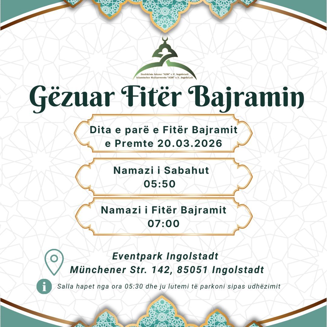 Gëzuar Fitër Bajramin