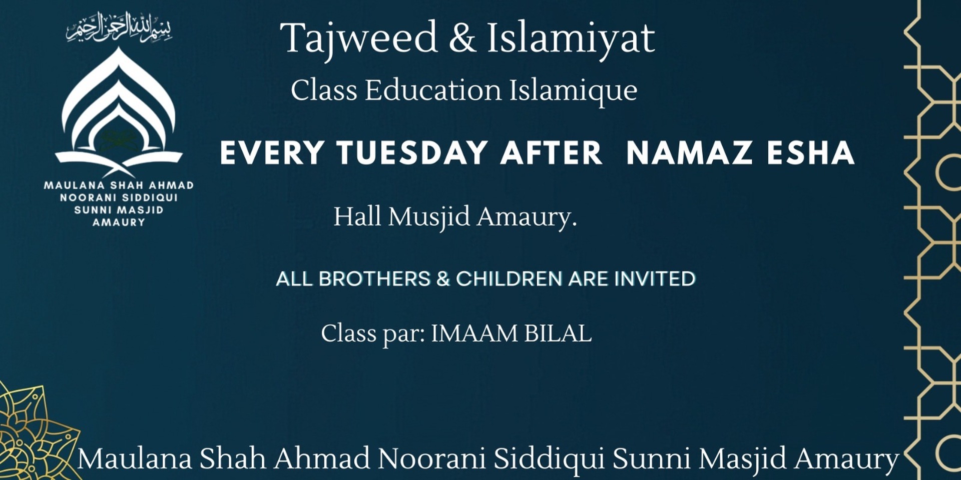 Tajweed & Islamiyat Classes