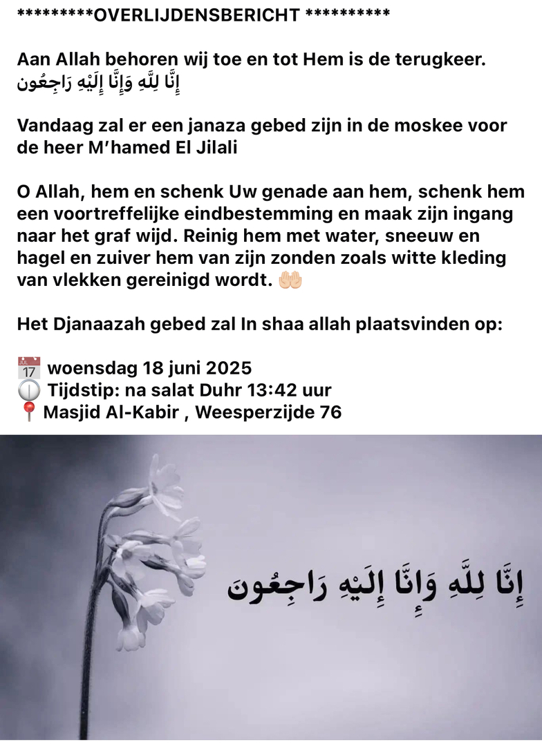 Overlijdensbericht