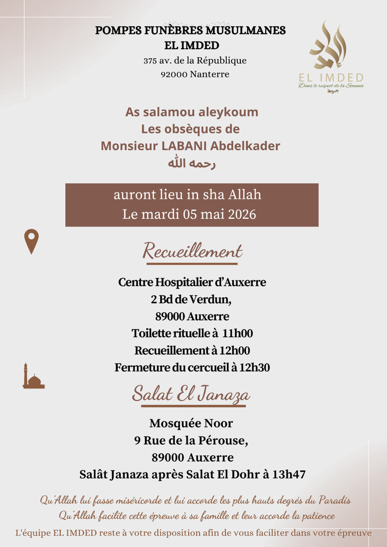 Salât Al Janaza Haj Labani Abdelkader