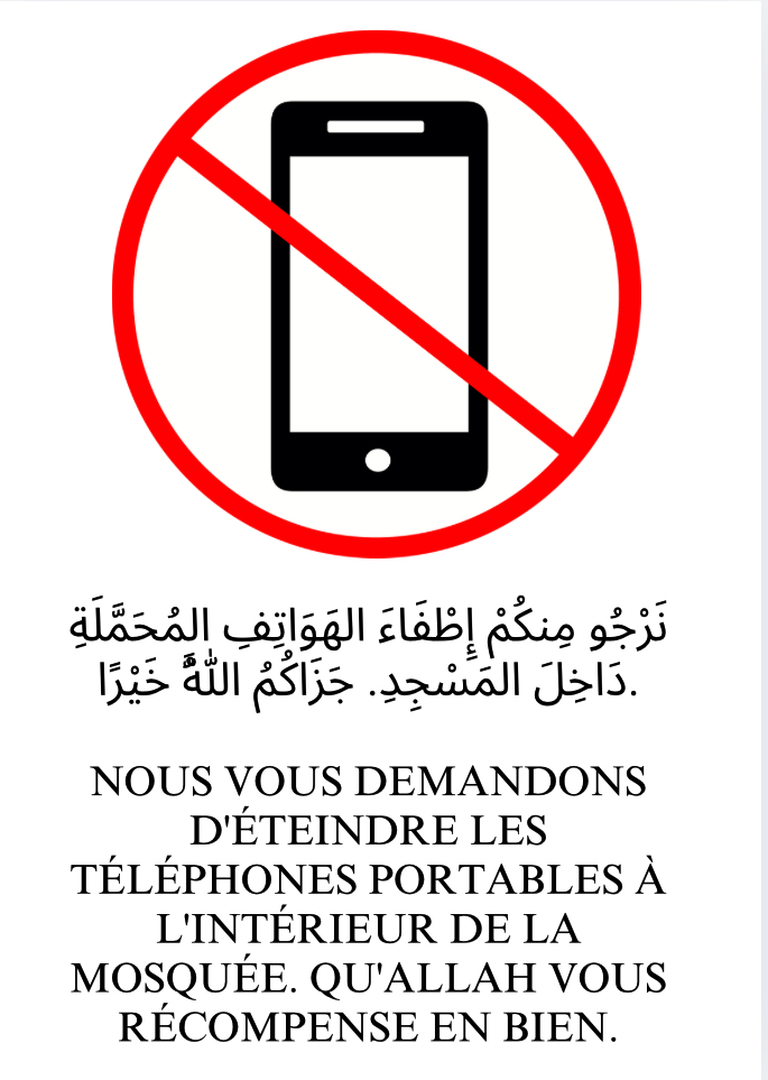 Éteindre les téléphones portables