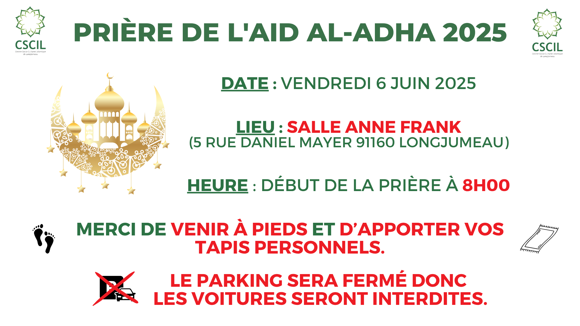 PRIERE DE L'AID AL-ADHA
