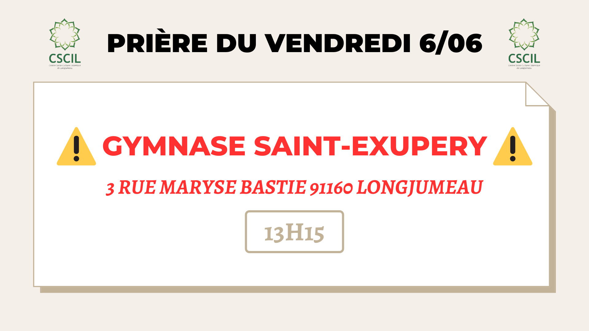 PRIERE DU JUMUA DU 6/06