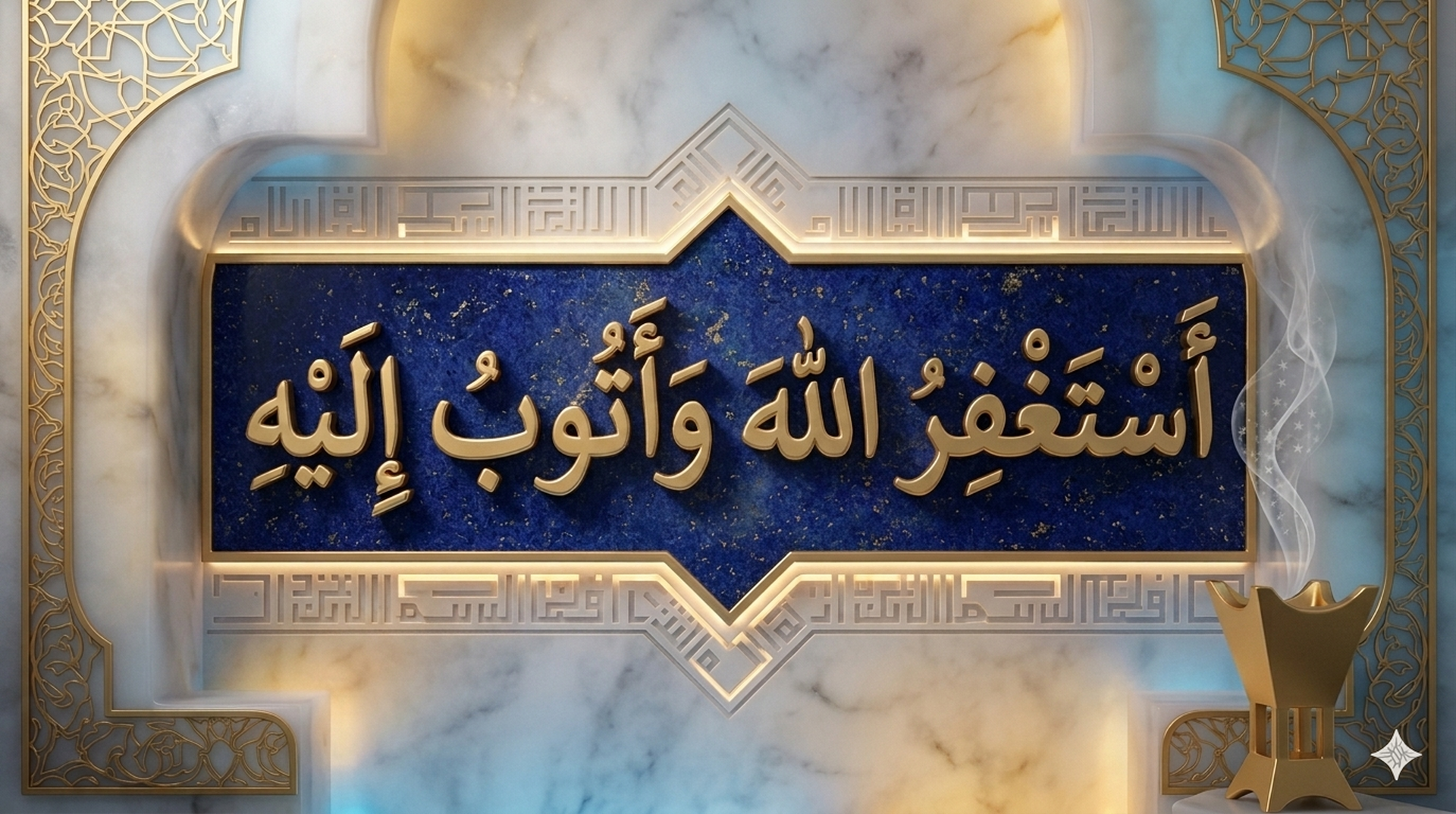 أَسْتَغْفِرُ اللهَ وَأَتُوبُ إِلَيْهِ