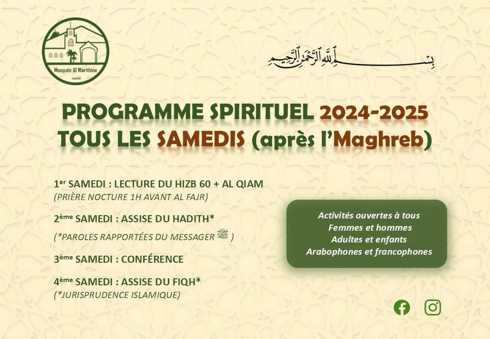 Programme spirituel 2024/2025