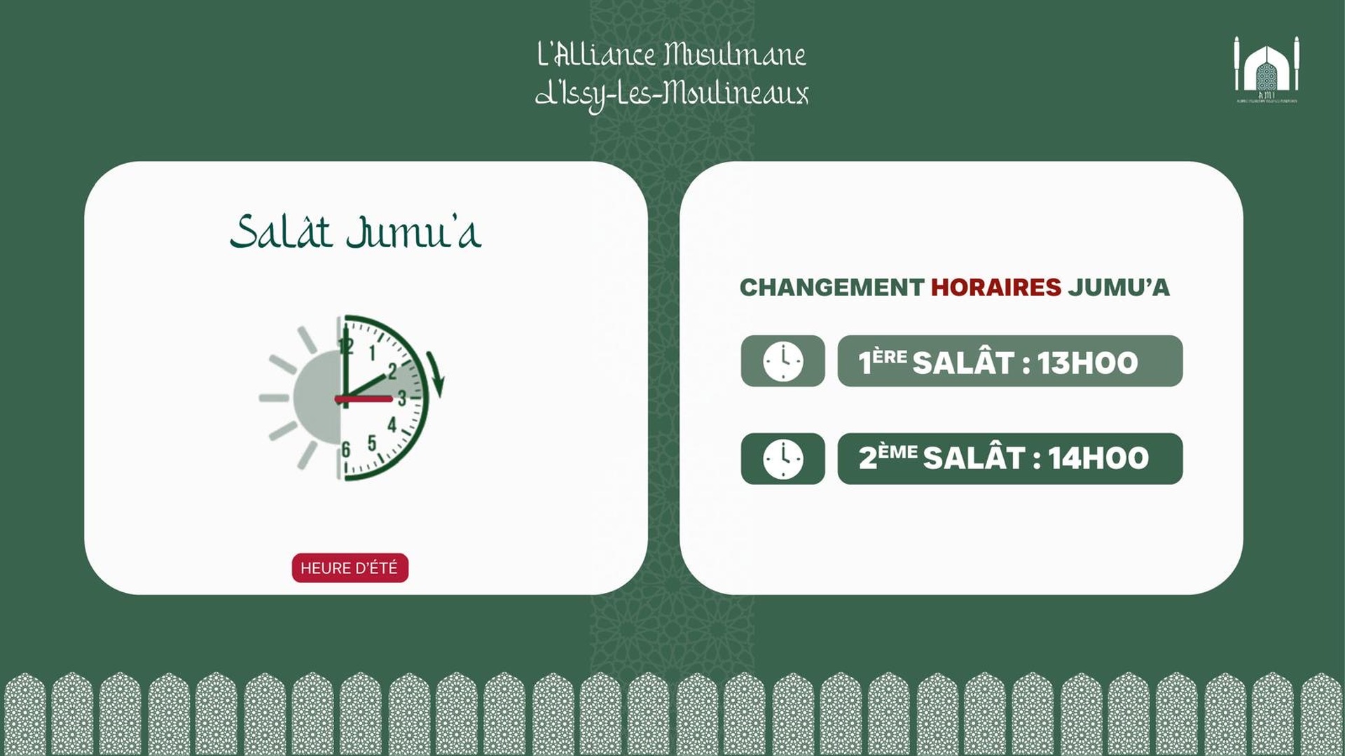 Changement d’heure 2026