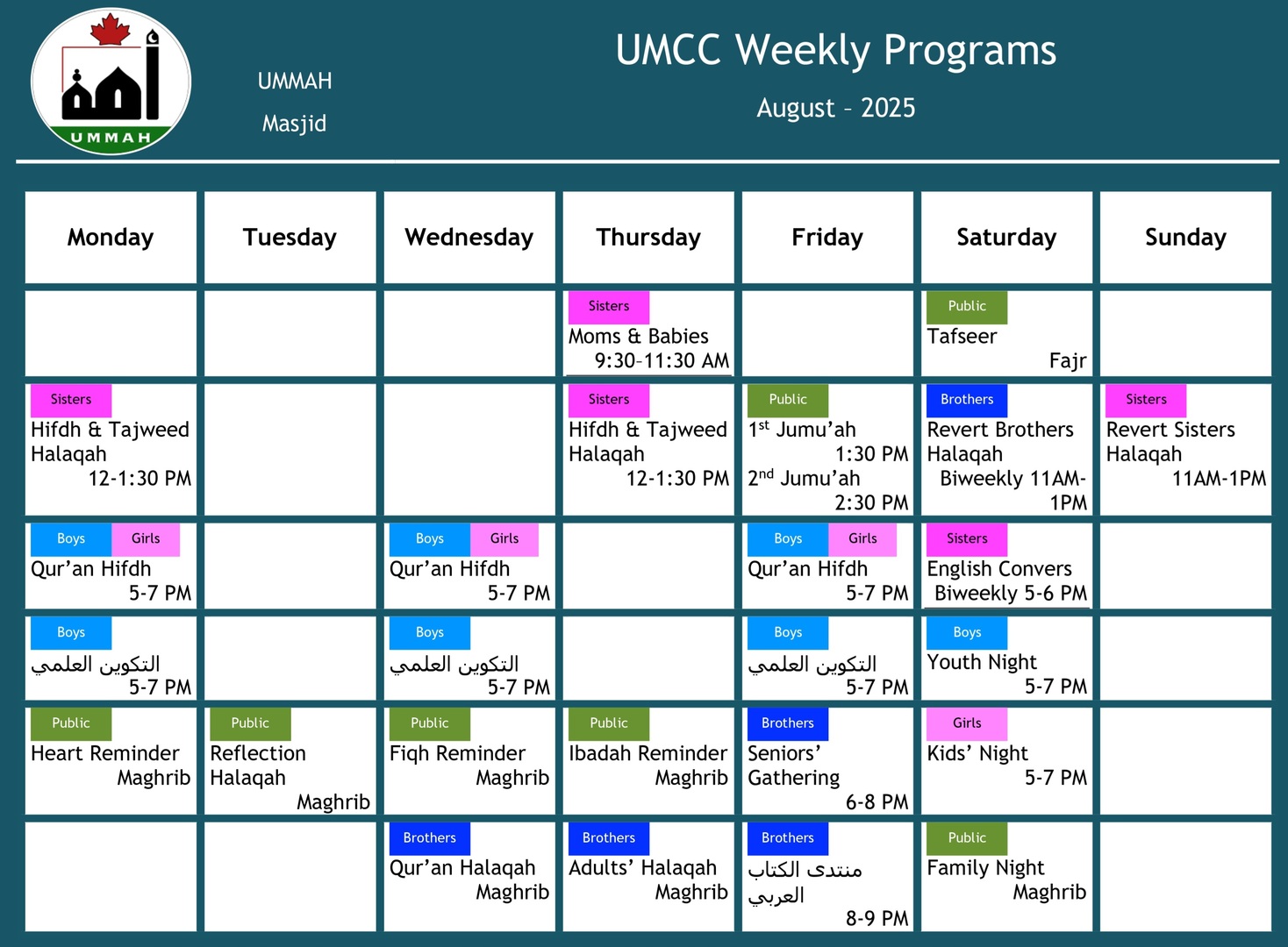Weekly Program