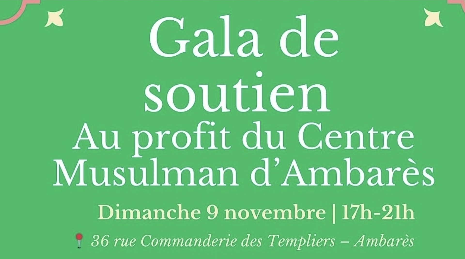 Gala soutien mosquée Ambarès
