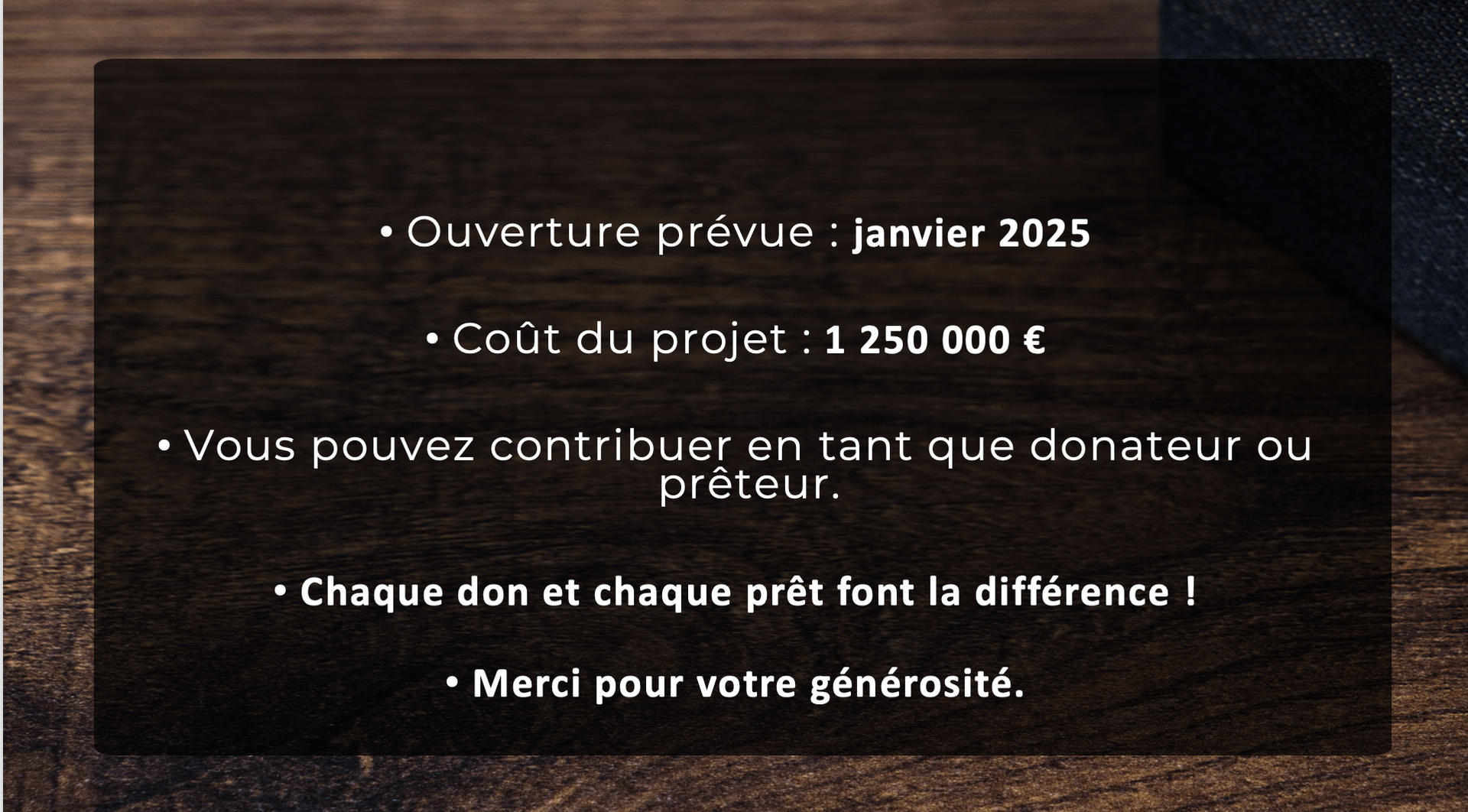 Un projet au service de tous !