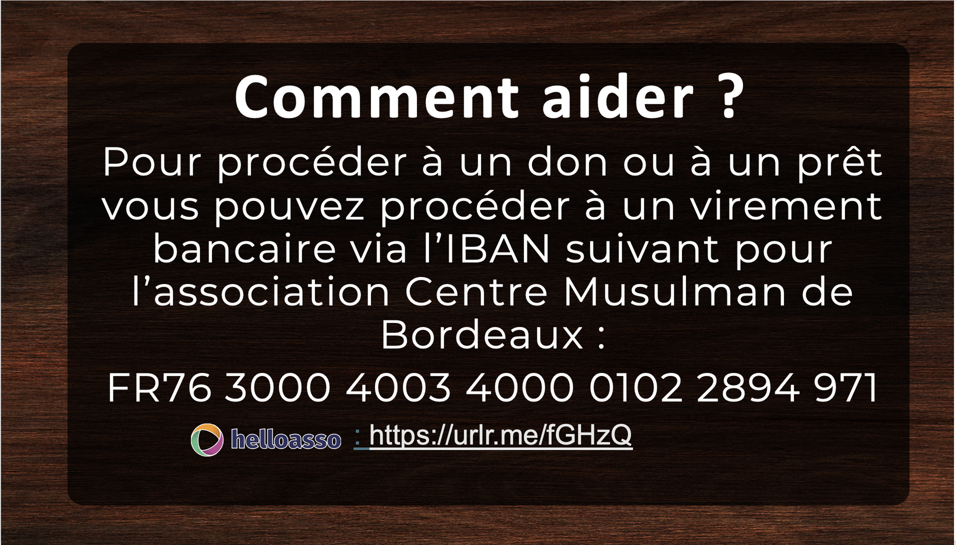 Comment aider ?