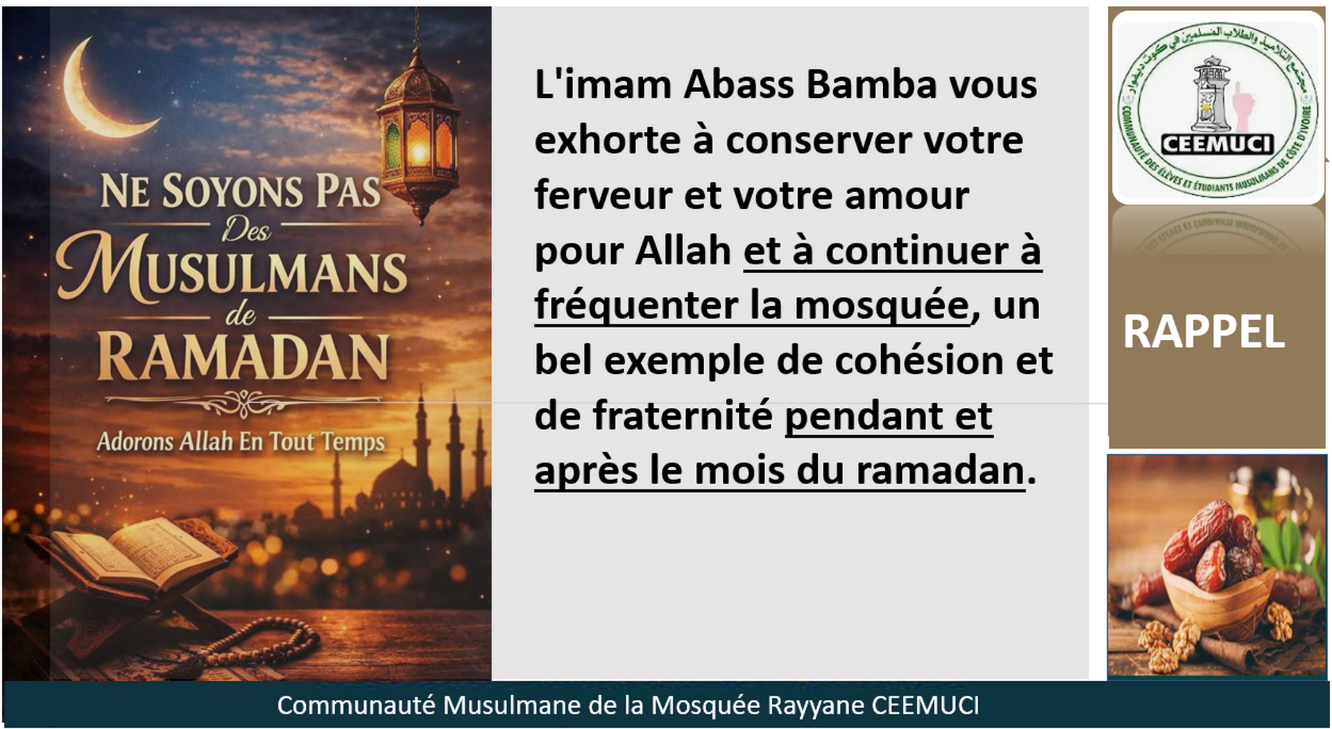 Rappel -Ramadan