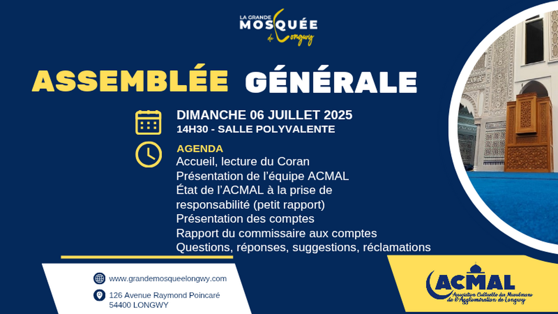 Assemblée générale Dimanche 6 Juillet