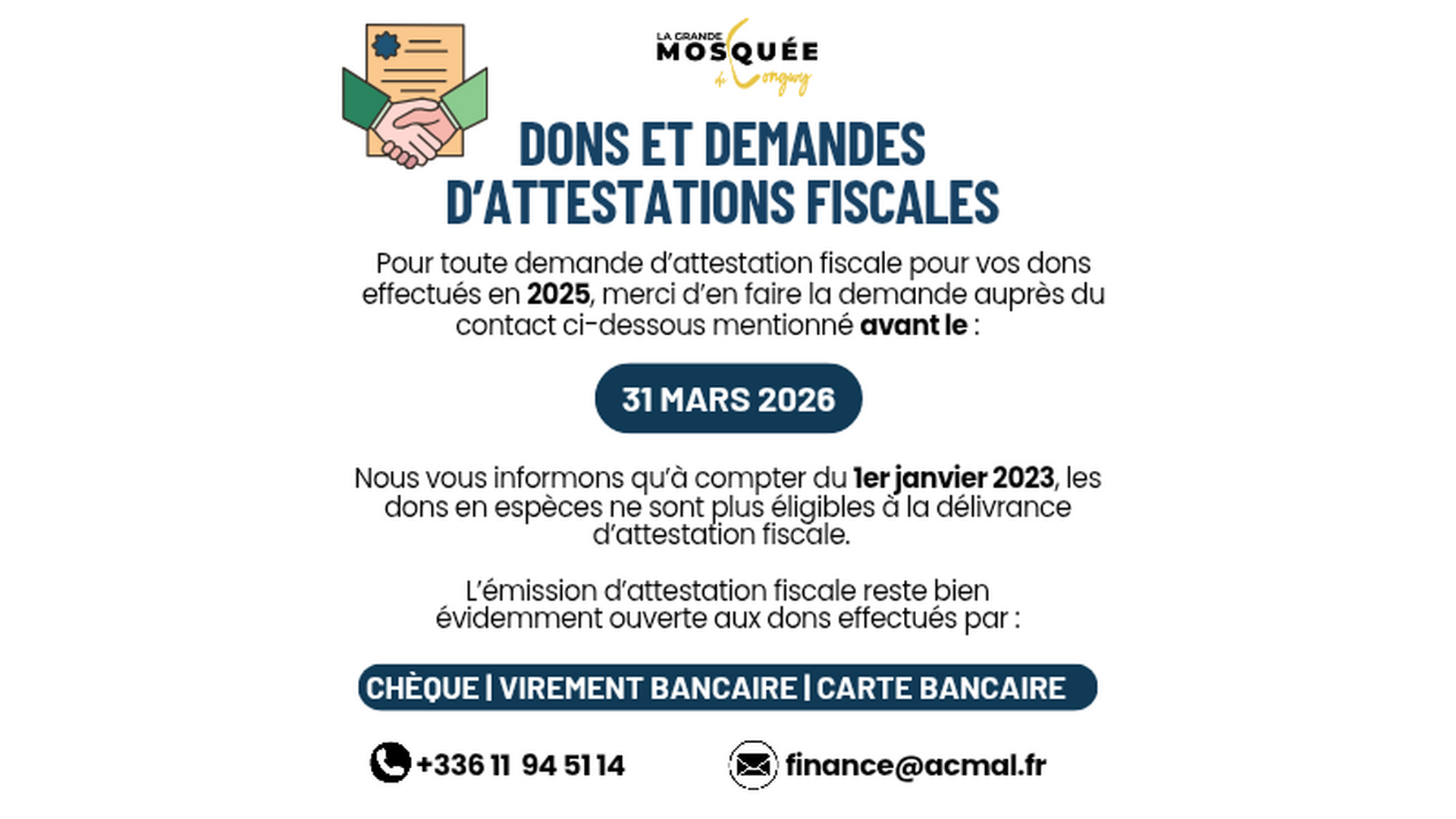 Attestation fiscale