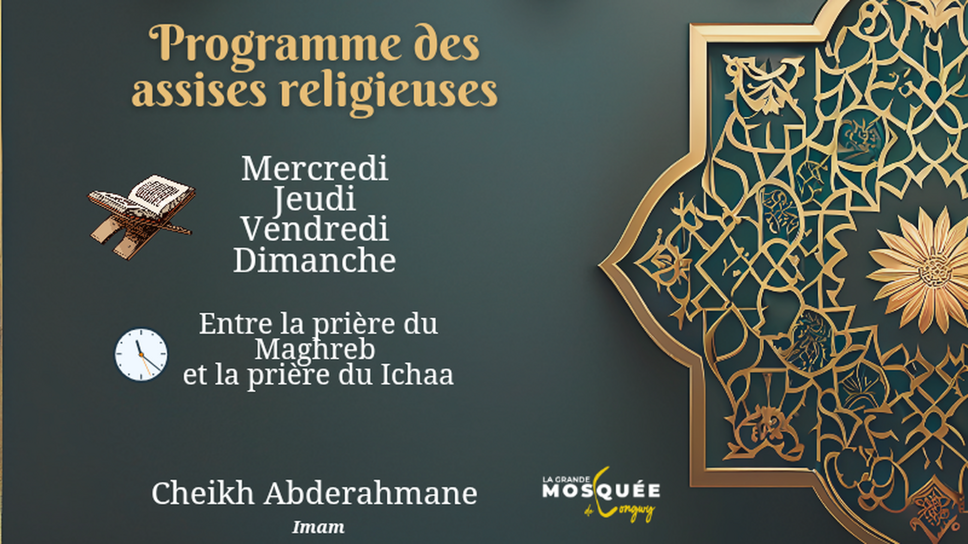 Programme des assises religieuses