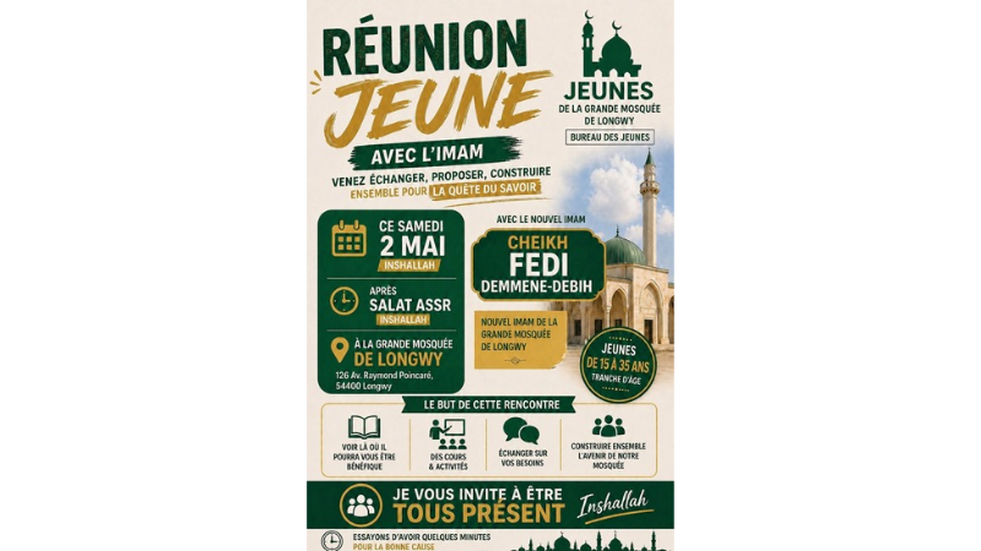 Réunion jeunes avec l'imam