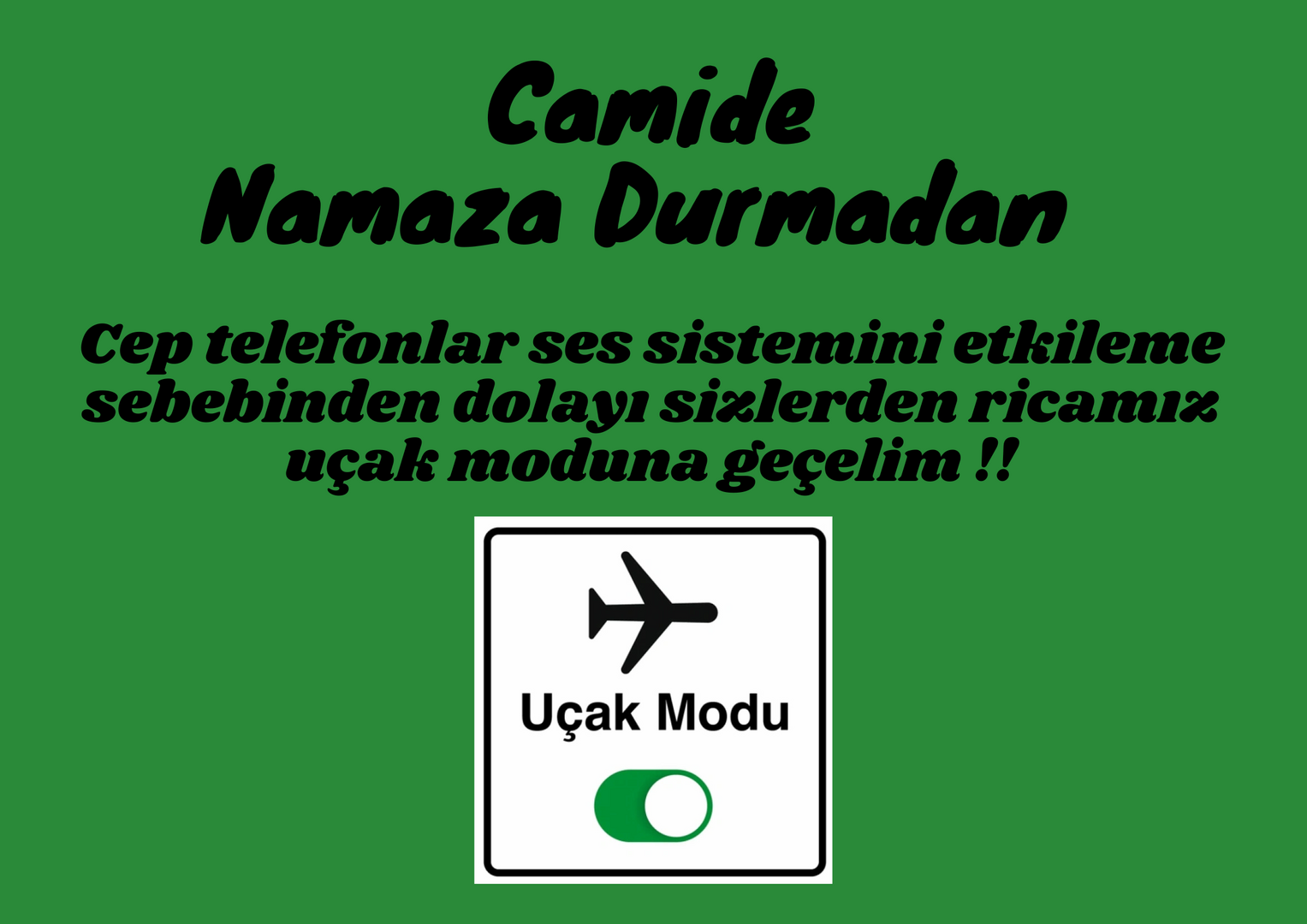 Telefonunu uçak moduna al