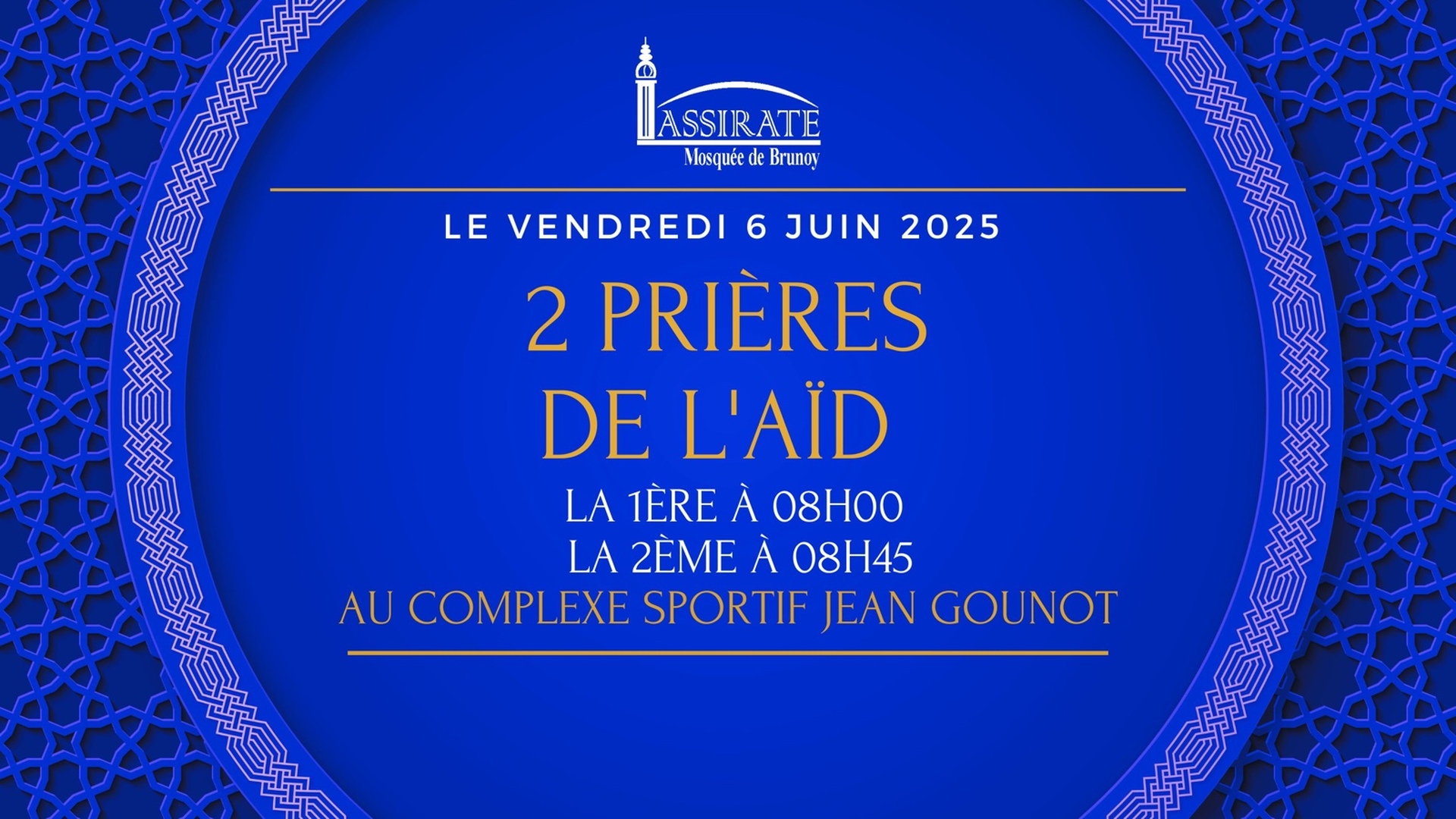 Prière de l'AID ADHA 2025