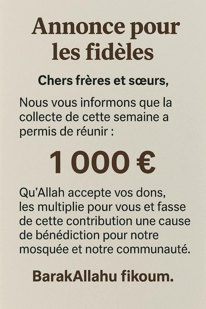 Quête du vendredi