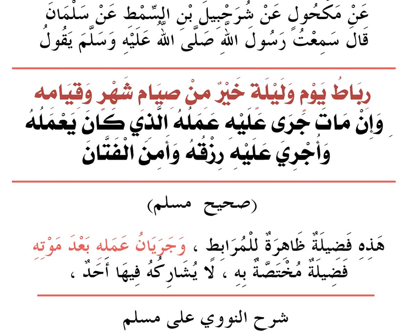 فَضلِ الرِّباطِ في سَبيلِ اللهِ عزَّ وجل