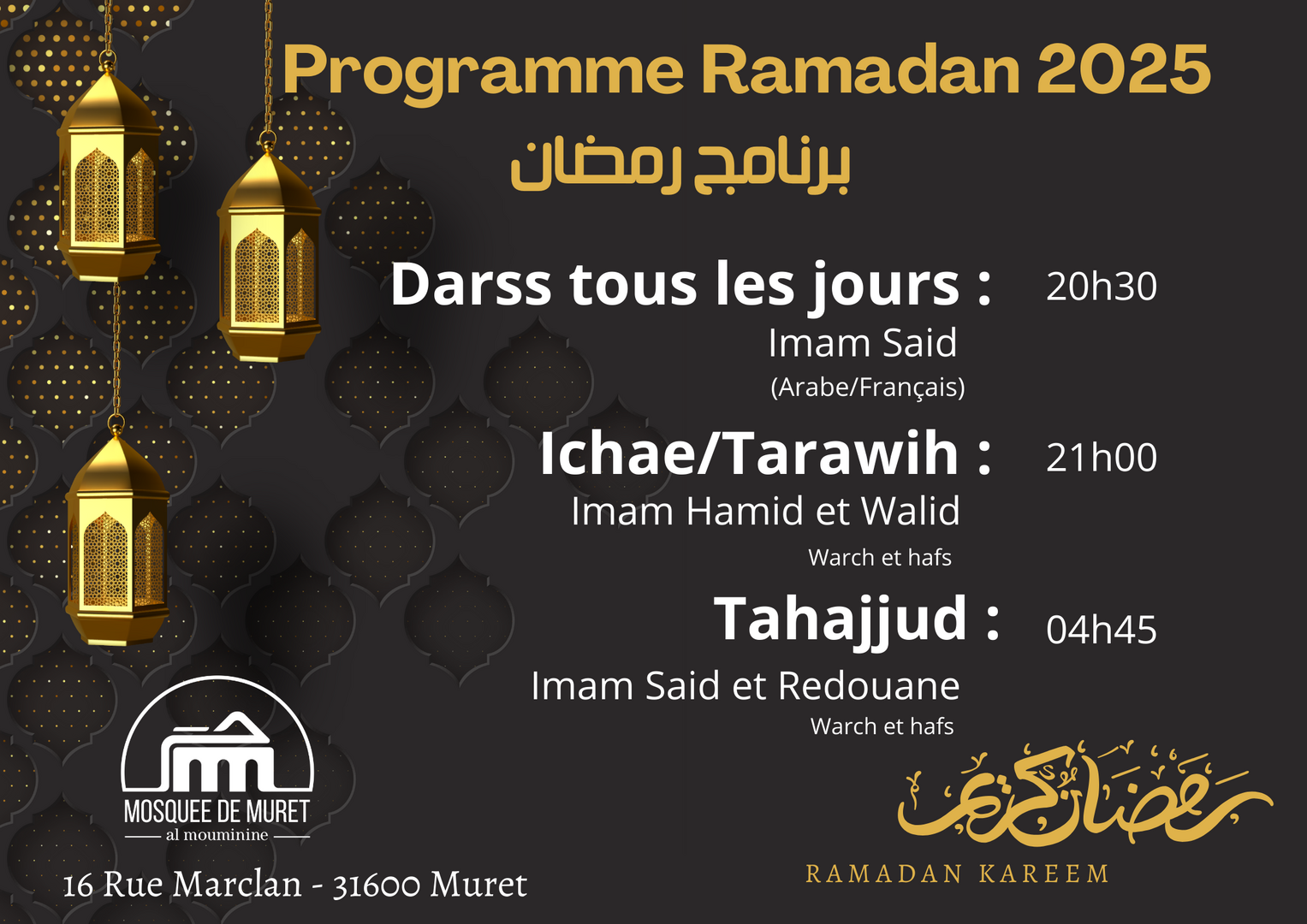 PROGRAMME RAMADAN 2025