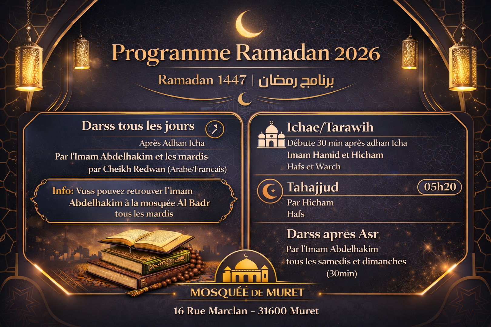 Programme Ramadan 2026