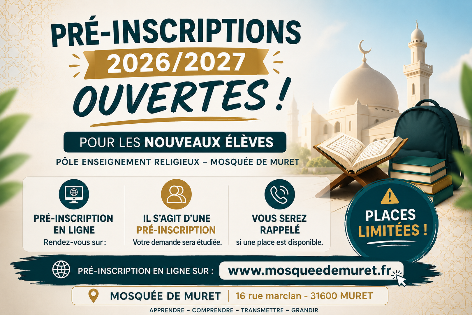 pré-inscriptions 2026/2027