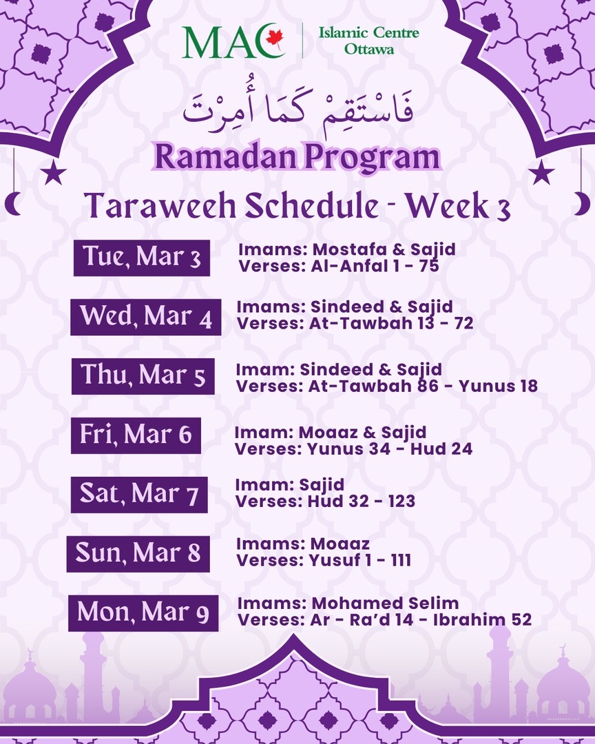 Taraweeh Schedule1