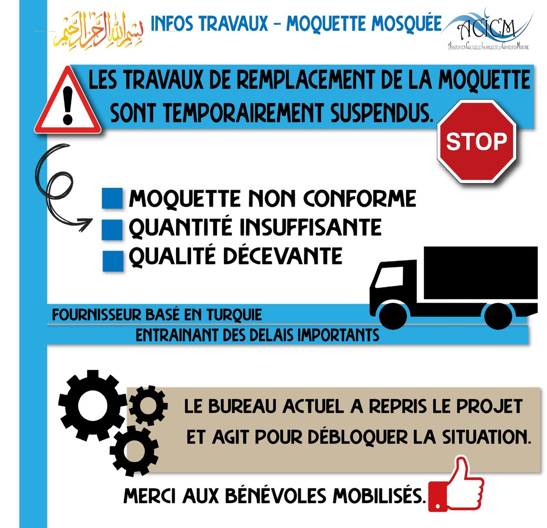 Suspension installation nouveau tapis