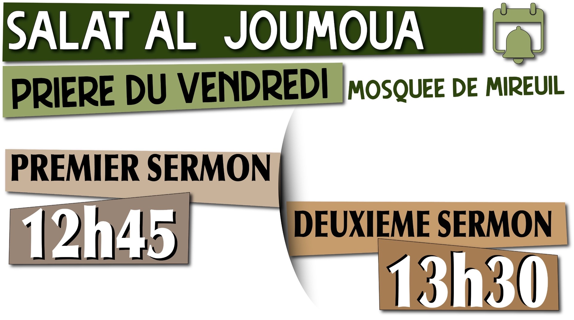 Horaires des prières de Jumuah
