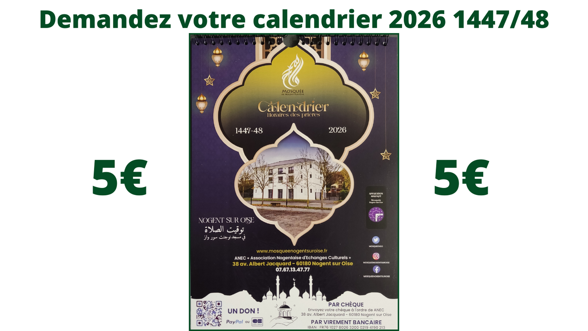 Calendrier 2026
