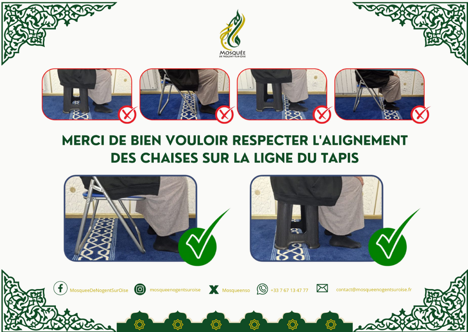 Alignement chaises